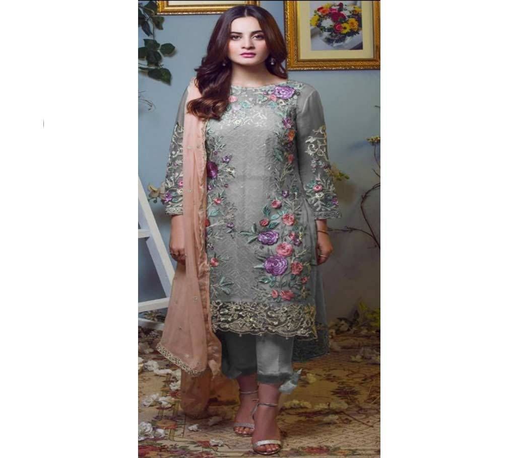 Unstitched Three Piece TAJ008 Metal Grey 3pc-KLC1972-5U6U 6021 1A00