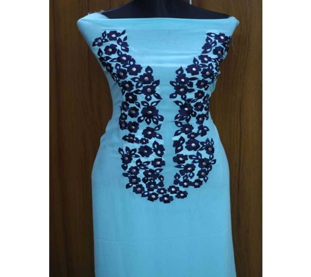 Unstitched Weightless Georgette Embroidery Work Dress (One piece)