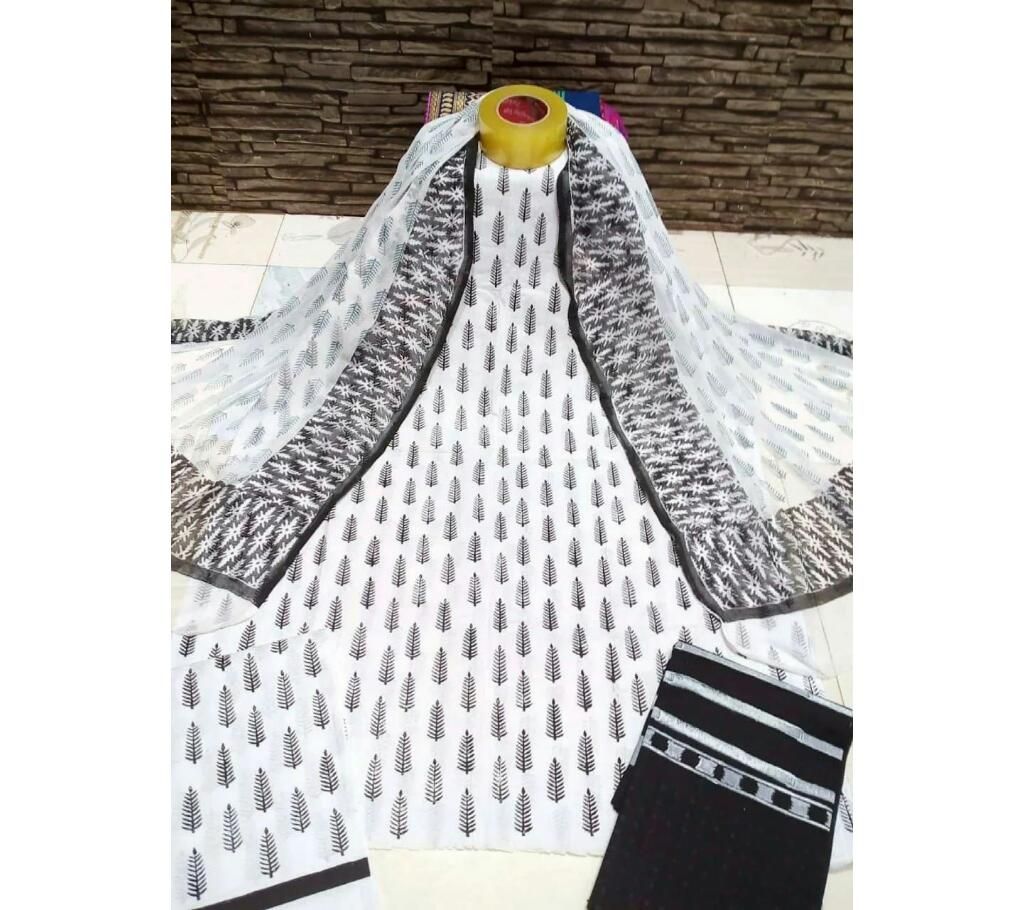 Unstich Print Cotton 3pc