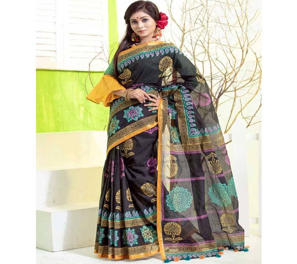 Tangail Cotton (Block) Saree