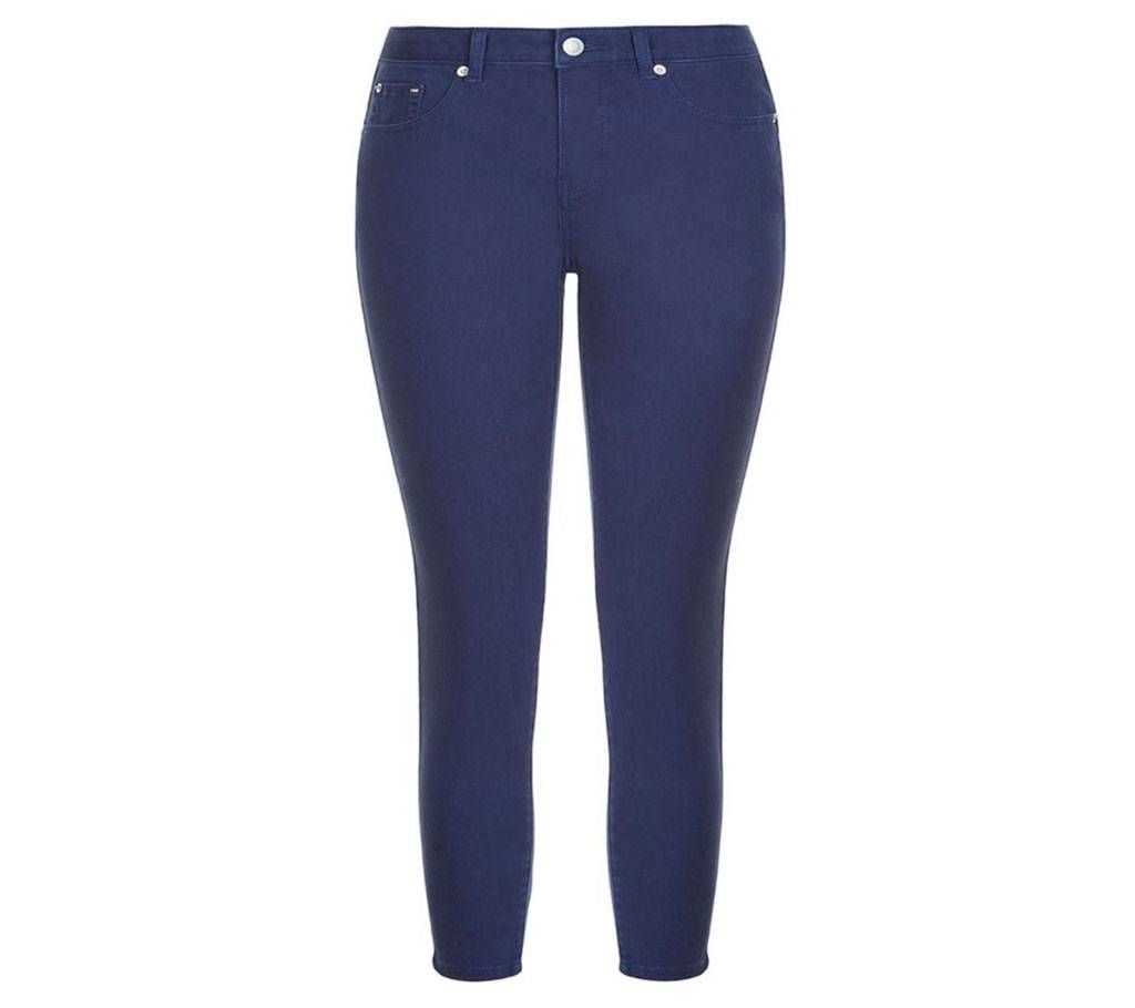 Ladies Fashionable Dark Navy Colored Skinny Twill pant