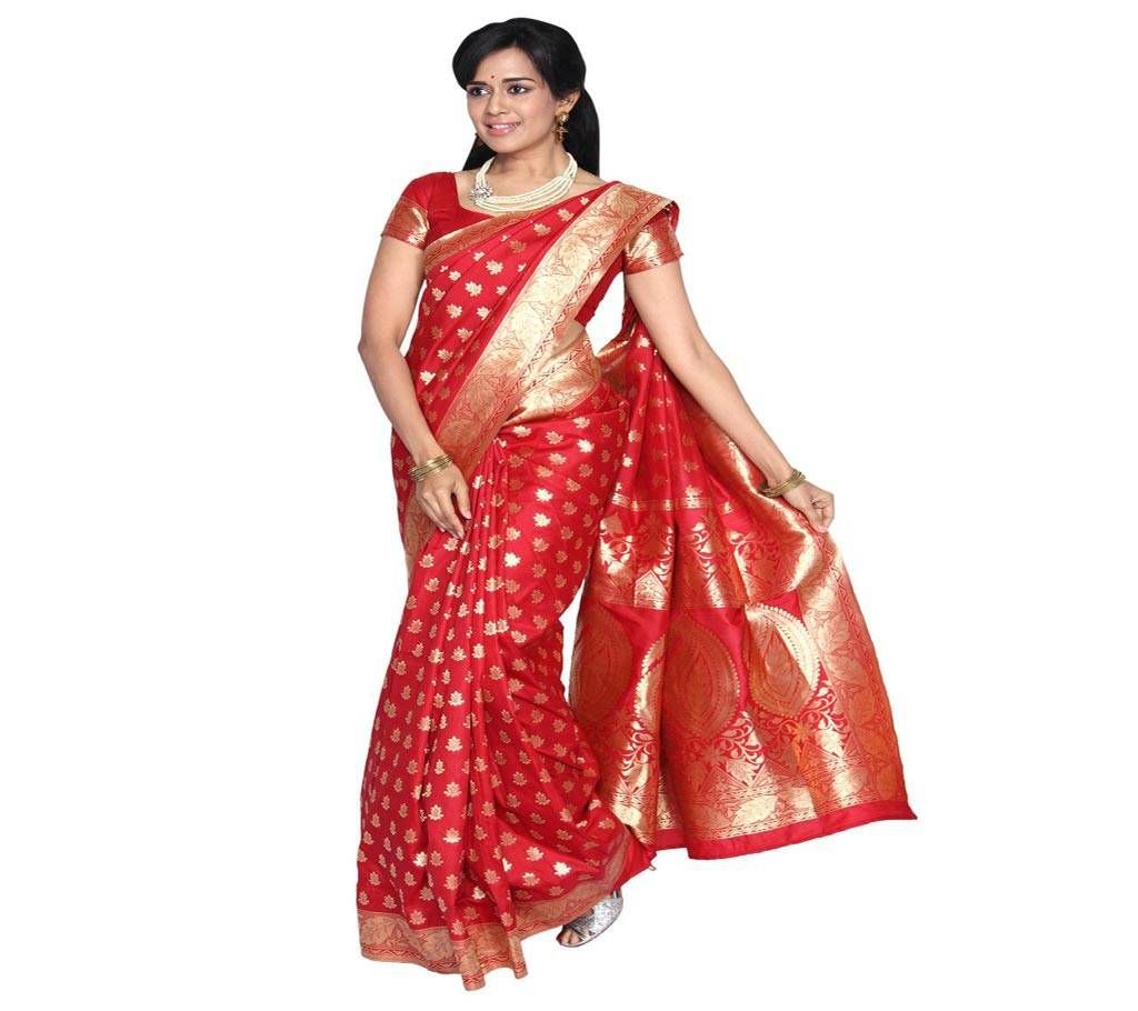 red benaorsi saree