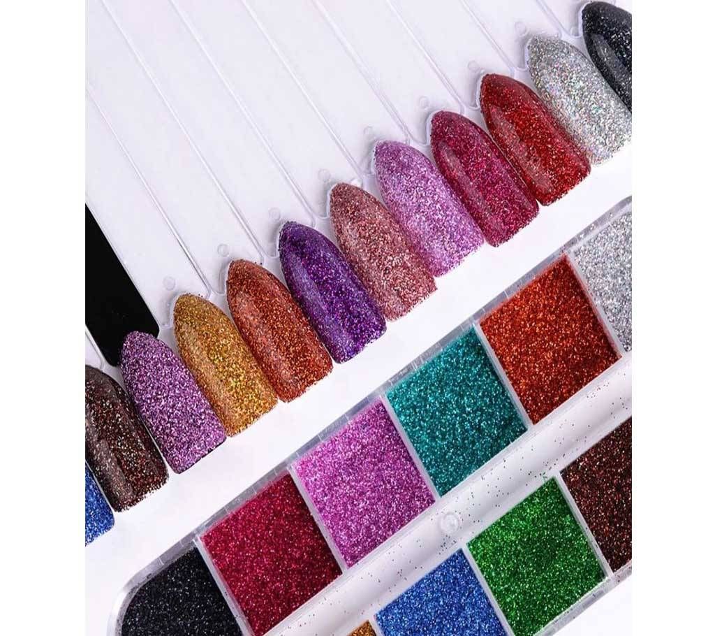 Shiny Laser Glitter Nail Powder Chrome Pigments Holographic Nail Art Decoration