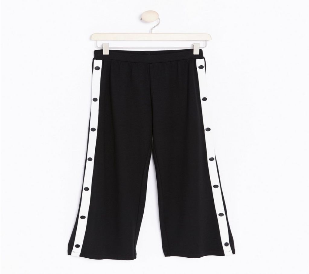 Wide Trousers with Buttons For Teen/Ladies