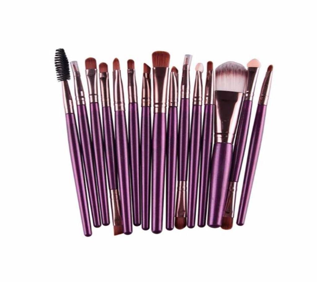 15 Pcs  Foundation Eyeshadow Eyeliner Lip Make Up  Brushes Set