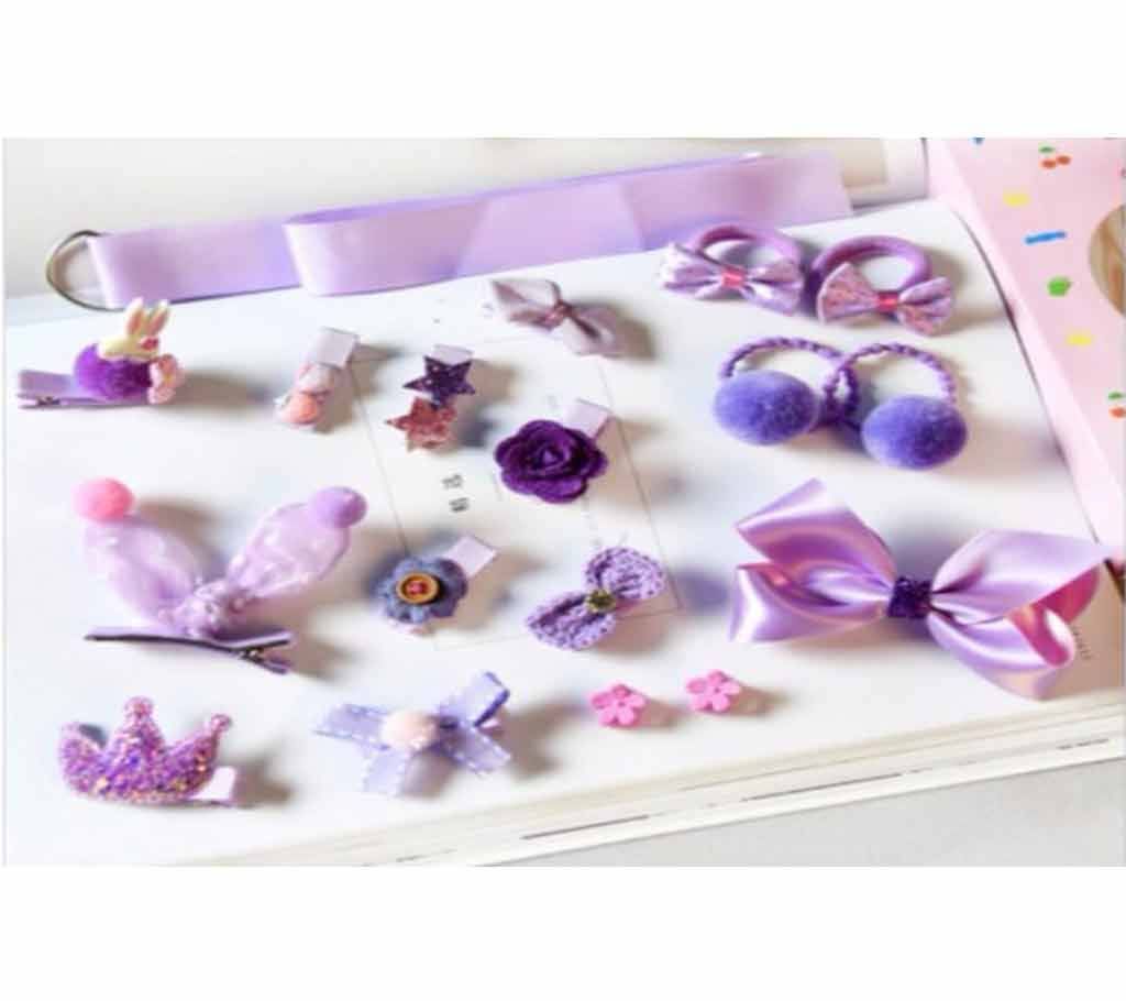 18 Pcs/box Cute Daisy Flower Elastic Girl Hair clips Set