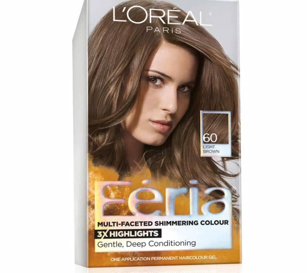  LOreal paris 60 light brown new look Feria Multi-faceted shimmering color-8.22 Oz-France