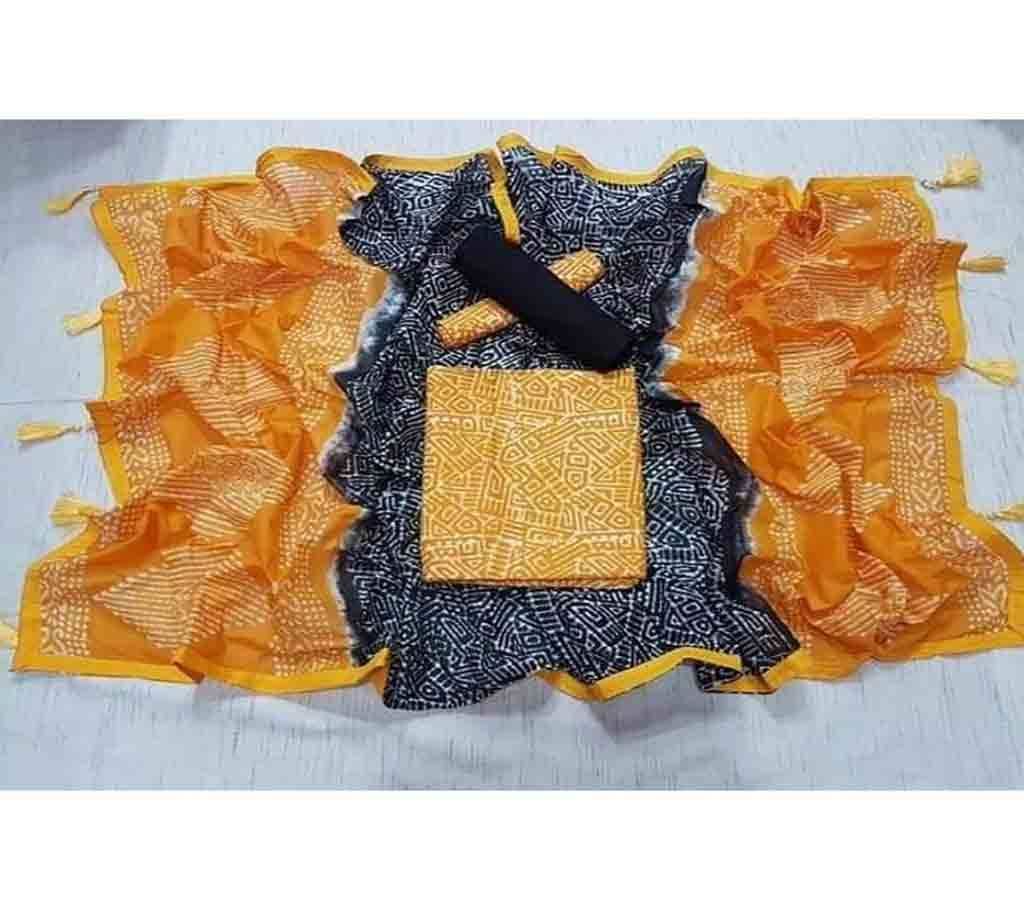 Bexi Voil Leach Vegetable Batik Three Piece For Women-19