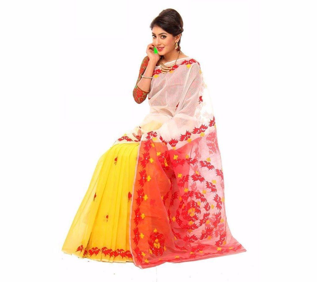 3 Shaded Hand Embroidery Jamdani Sharee