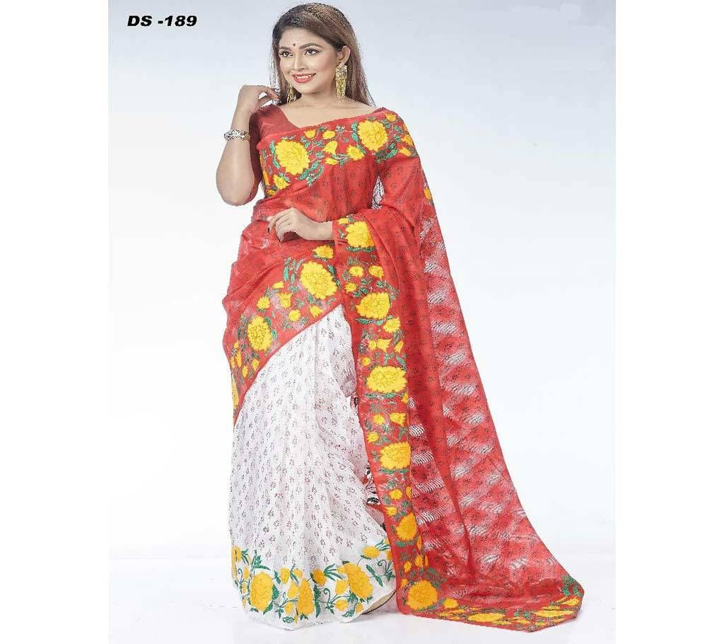 Multi Color Silk Applique Saree