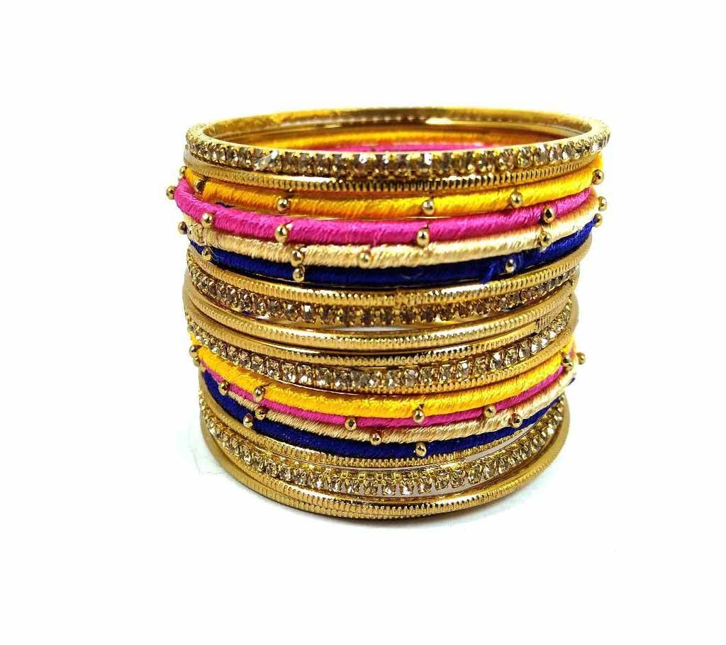 INDIAN MULTI COLOR THREAD WORK CHURI Set 10