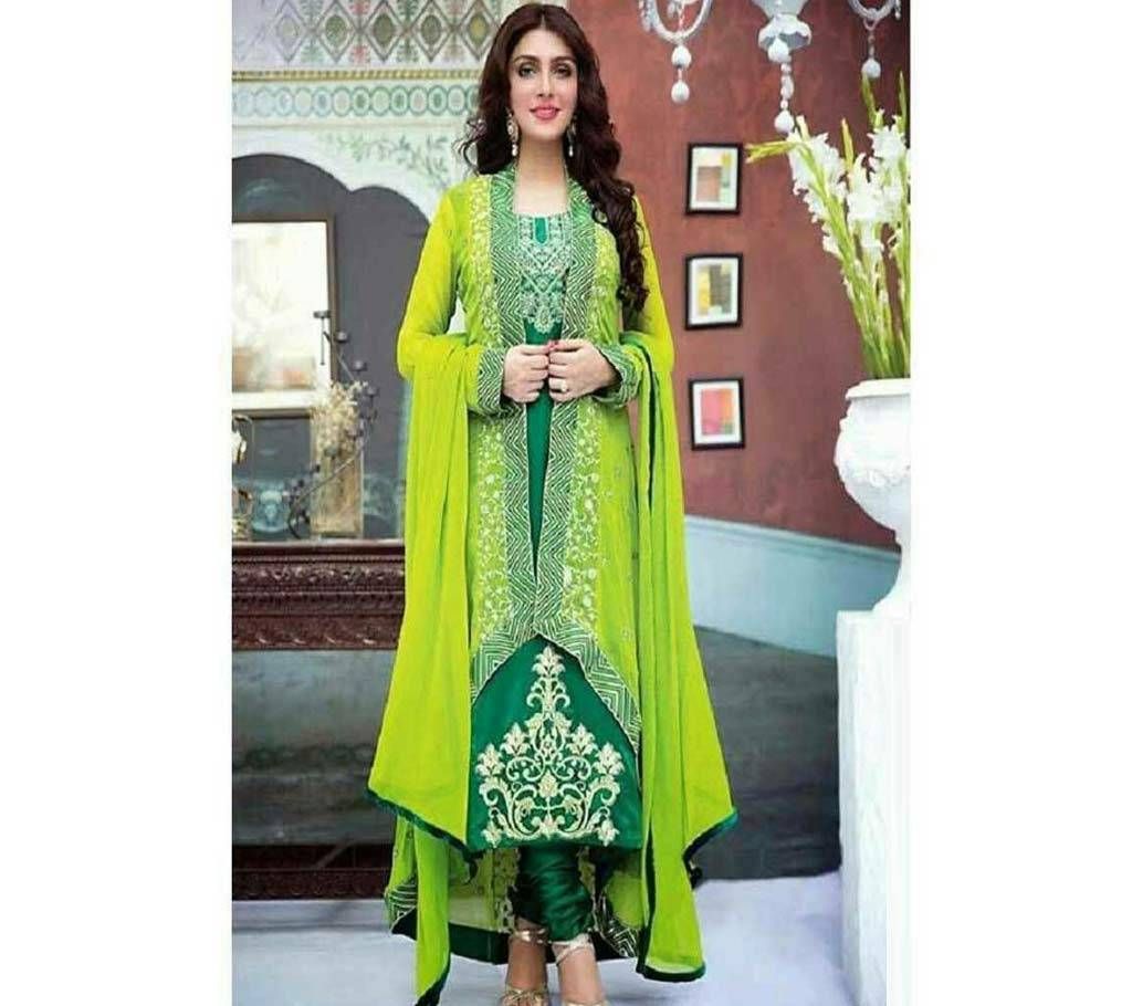 Unstitched Indian Embroidery Georgette Three-piece - Copy