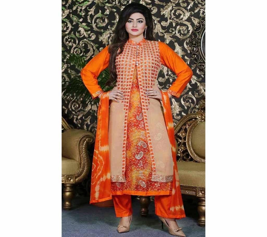 ready made Georgette with inside koti three piece 