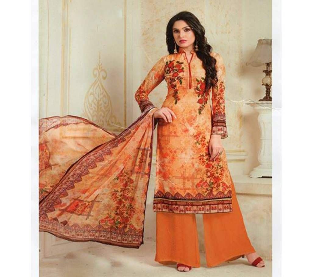 MOON ORIGINAL INDIAN 2 PART SILK GEORGETTE 3 PIECE (FOUR- PIECE)