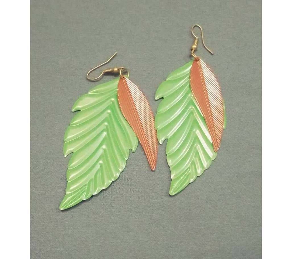 Brown and green color Earring