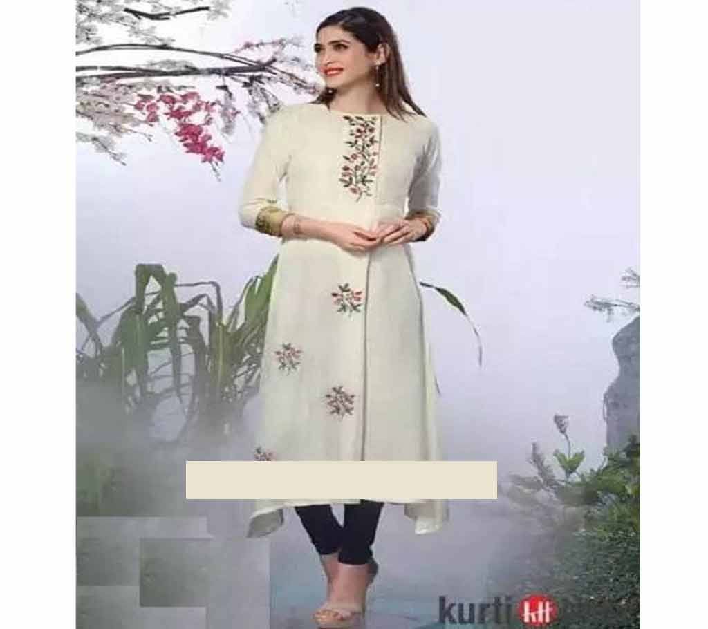 Unstitched Embroidery kurti for woman
