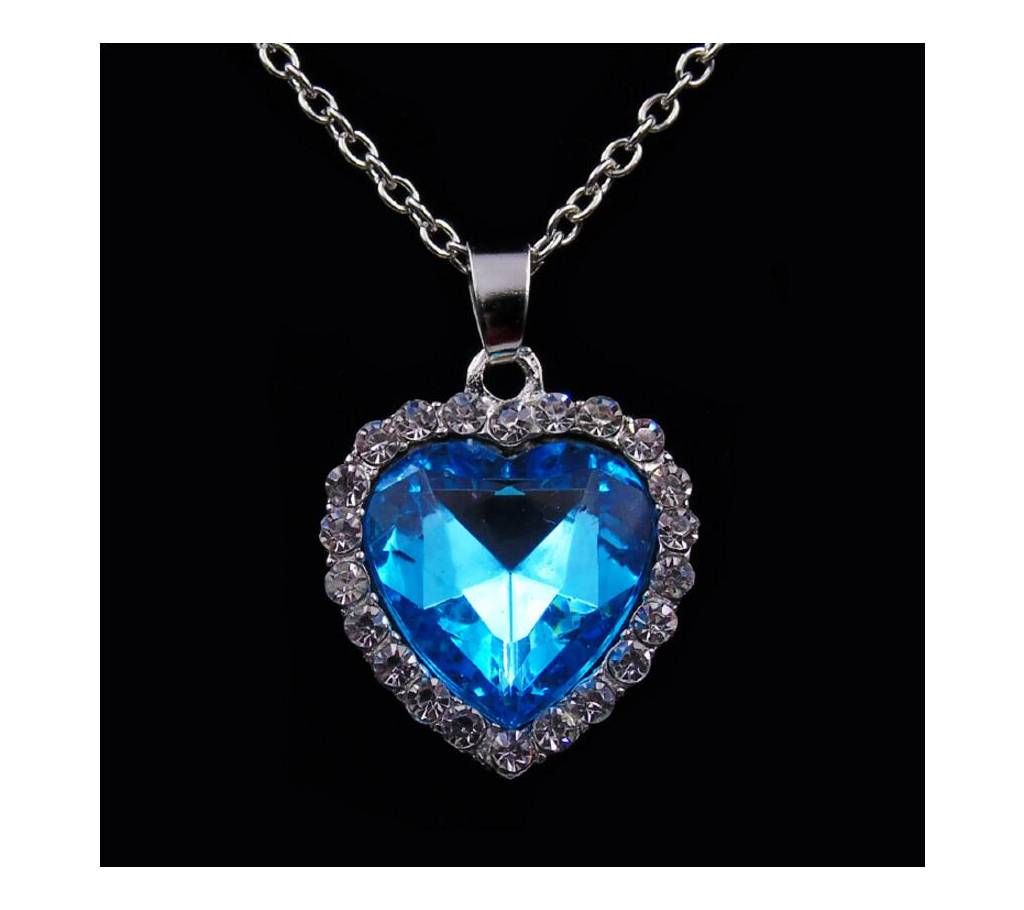 Kuziduocai Fine Jewelry Rhinestone Crystal Ocean's Heart Titanic Clavicle chain Necklaces & Pendants For Women N-64