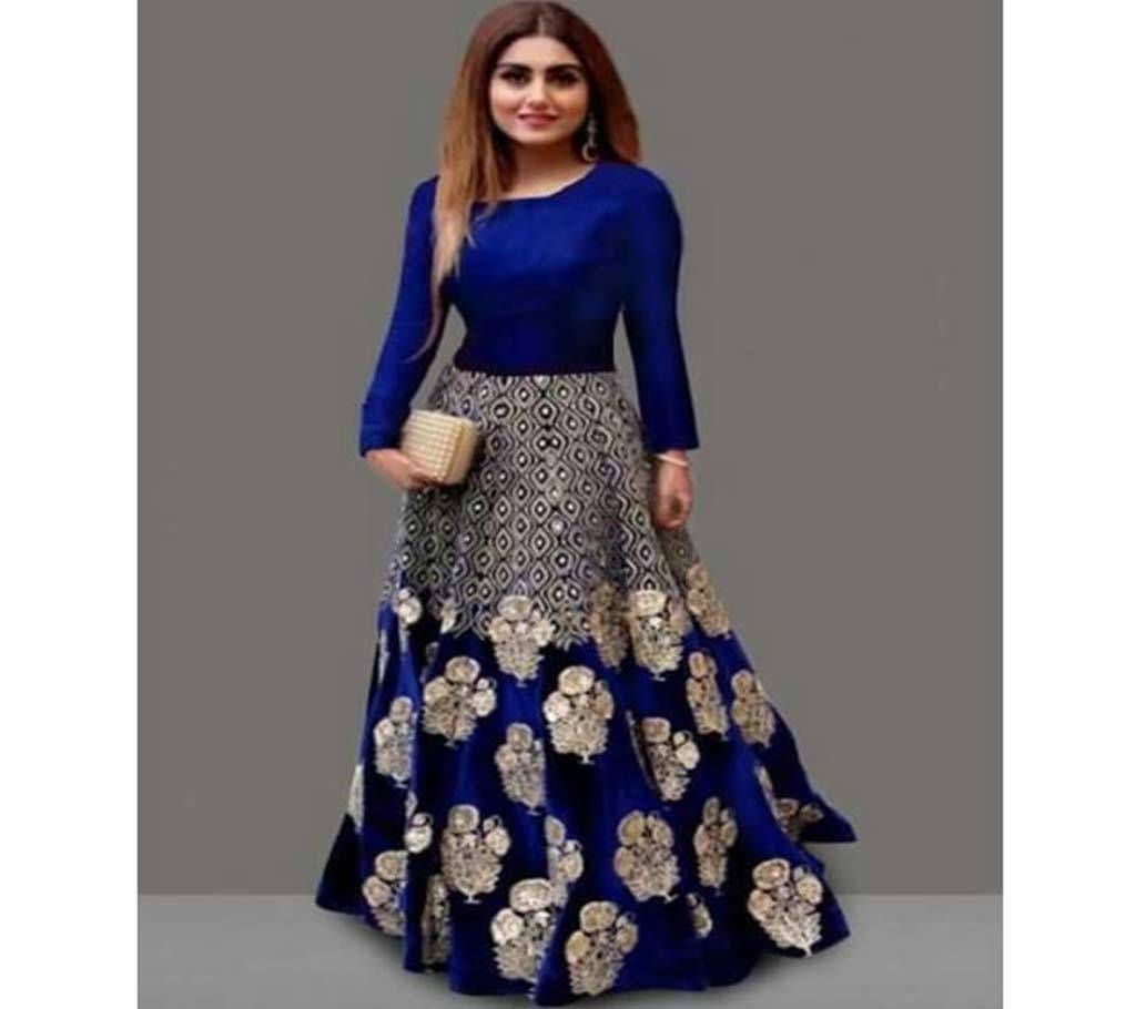 Semi Stitched Indian silk With Heavy Embroidery Lehenga - Copy
