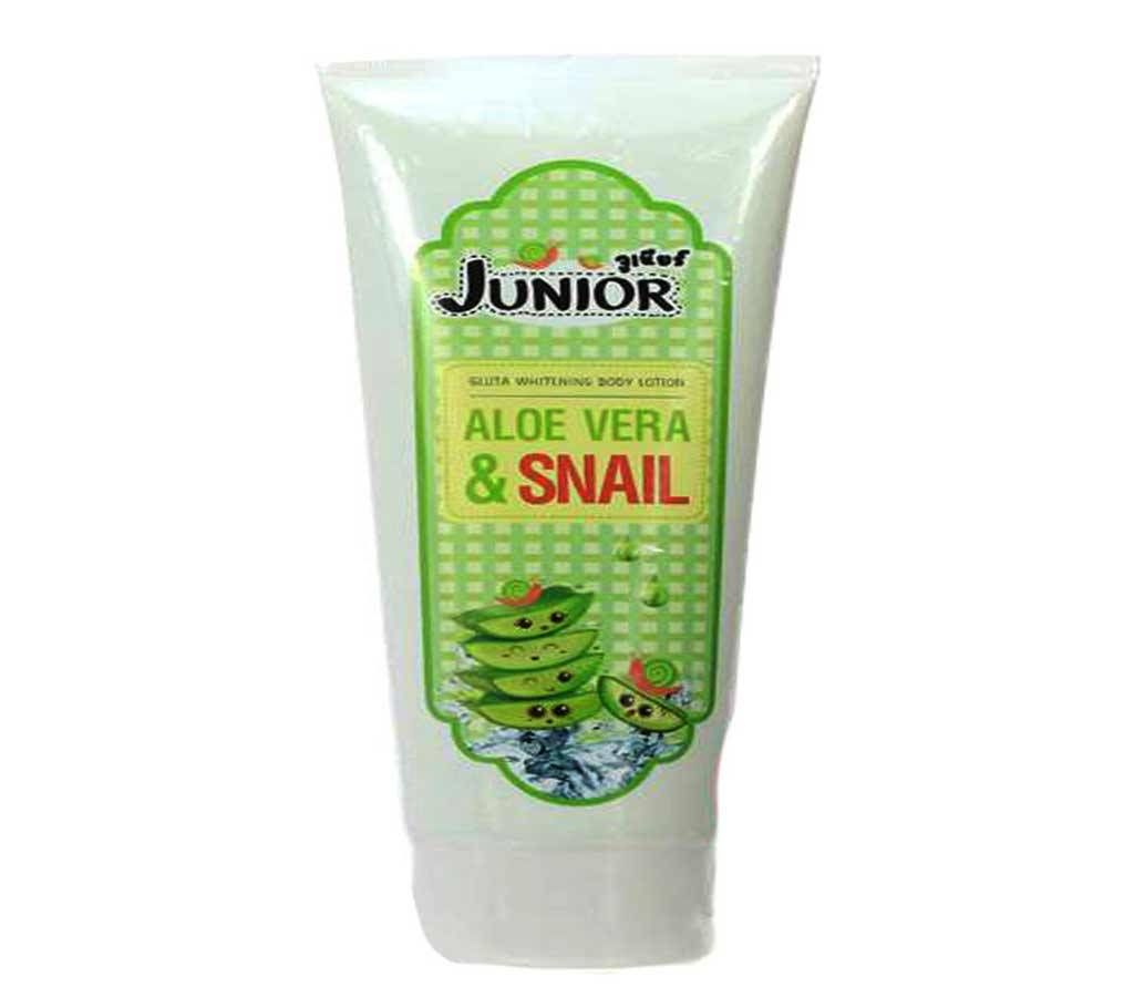 Junior Aloe vera & Snail whJunior Aloe vera & Snail white skinning body lotion ite skinning body lotion 250ml Thailand
