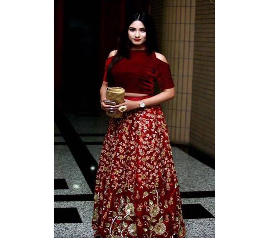 Gorgeous Embroidery Georgette Lehenga (Copy)