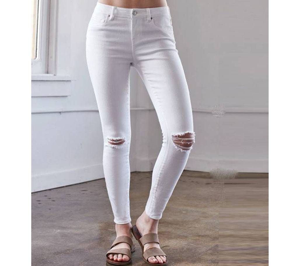 Ladies Twill Cotton Slim Fit Pant