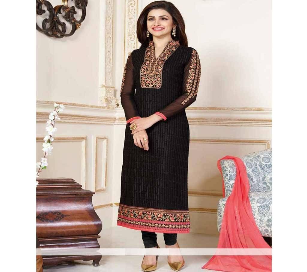 Unstitched block printed Rajdhani voyel cotton Salwar Kameez St block-337
