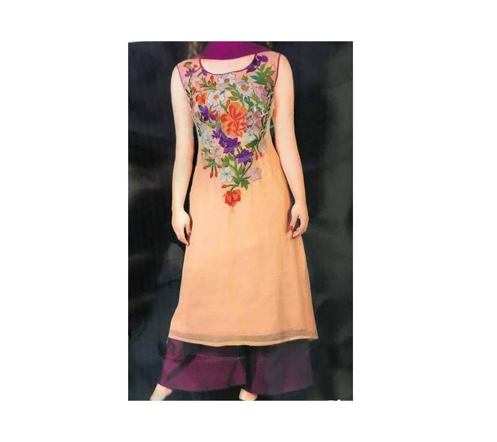 Embroidery soft georgette dress for woman nokshi 036