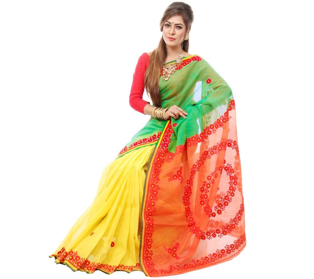 pure 3 shade muslin silk saree