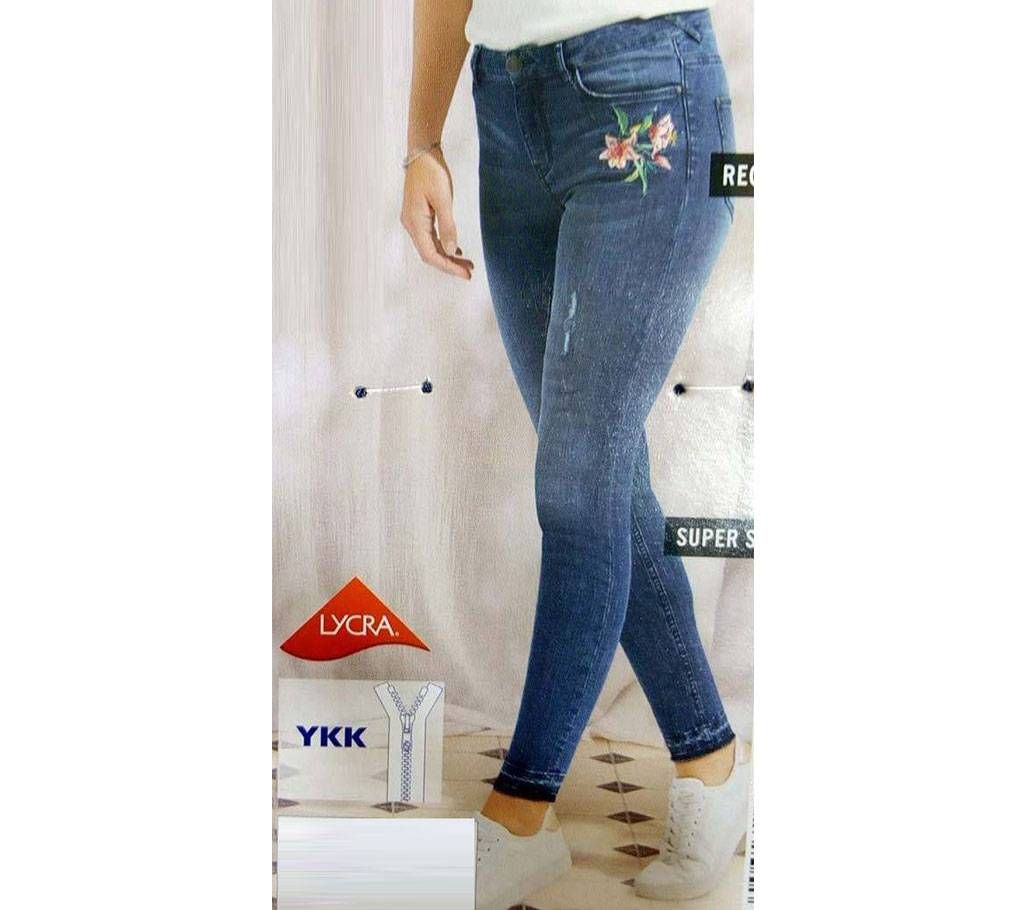 Ladies Cotton Stretched Jeans pant