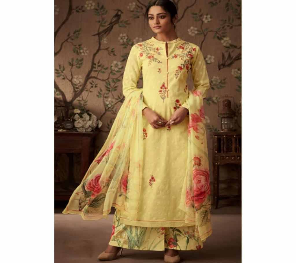 Esta Cressa Unstitched Cotton Three Piece 110