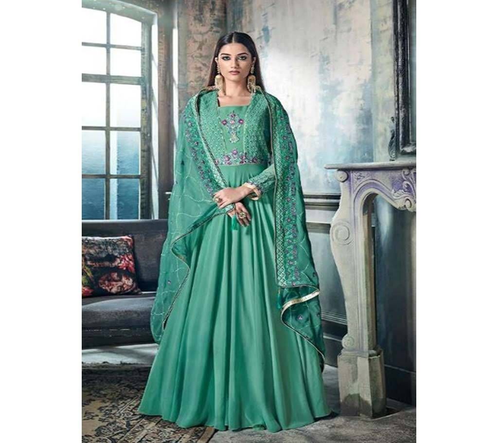 Hansa Husna Libas - Paste Semi Stitched GEORGETTE Long Suit