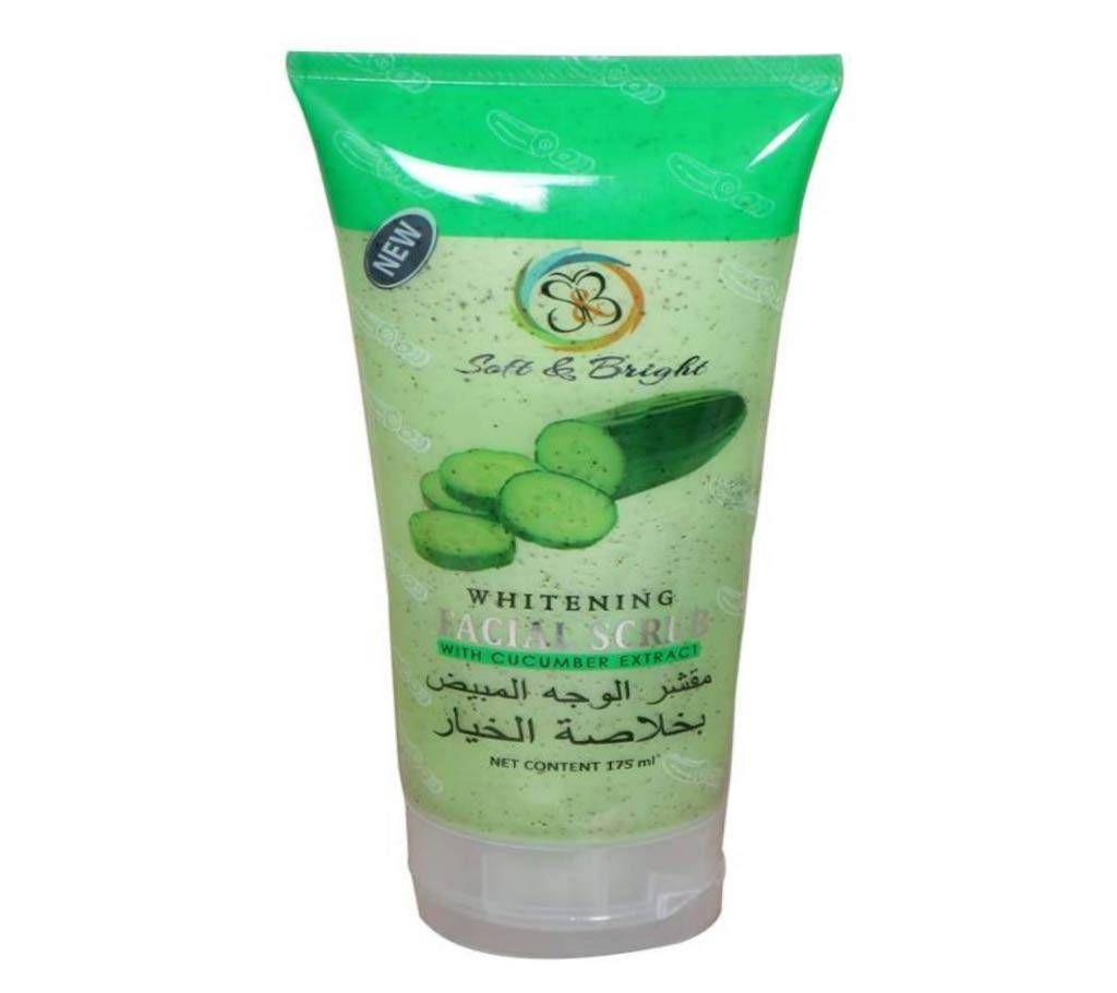SOFT & BRIGHT WHITENING FACIAL SCRUB CUCUMBER  EXTRAC 175ml Thiland