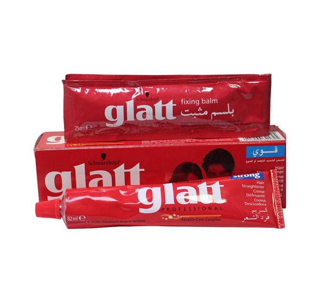 GLATT Hair Straightening Cream(82ml)+ Fixing Balm  (Made in Tunisia)