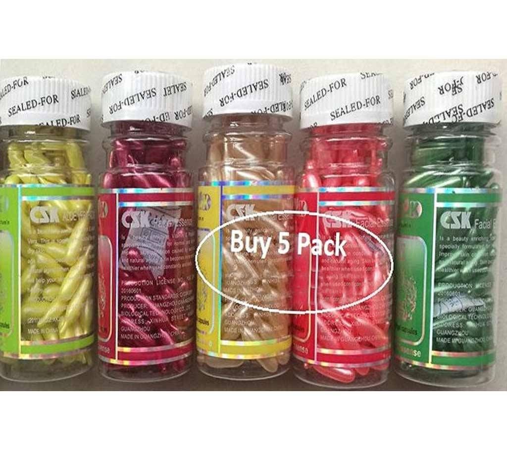 aloe & vitamin E facial oil capsules ( 5 bottle combo-450 cap)-China