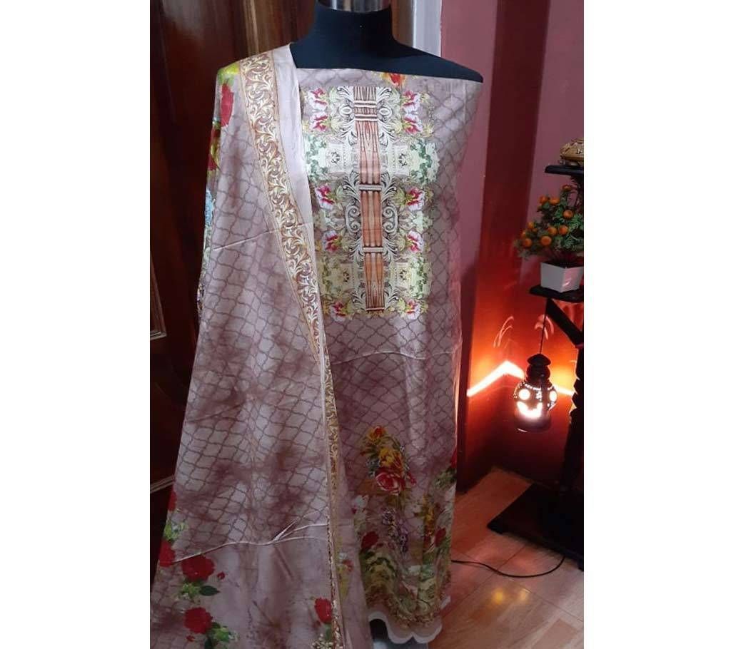 Pakistani digital print Un-Stitched three-piece