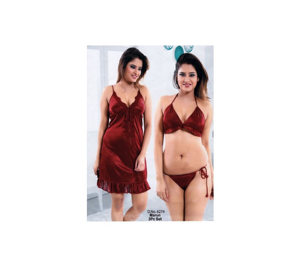 Three Part Nighty-6274 Marun