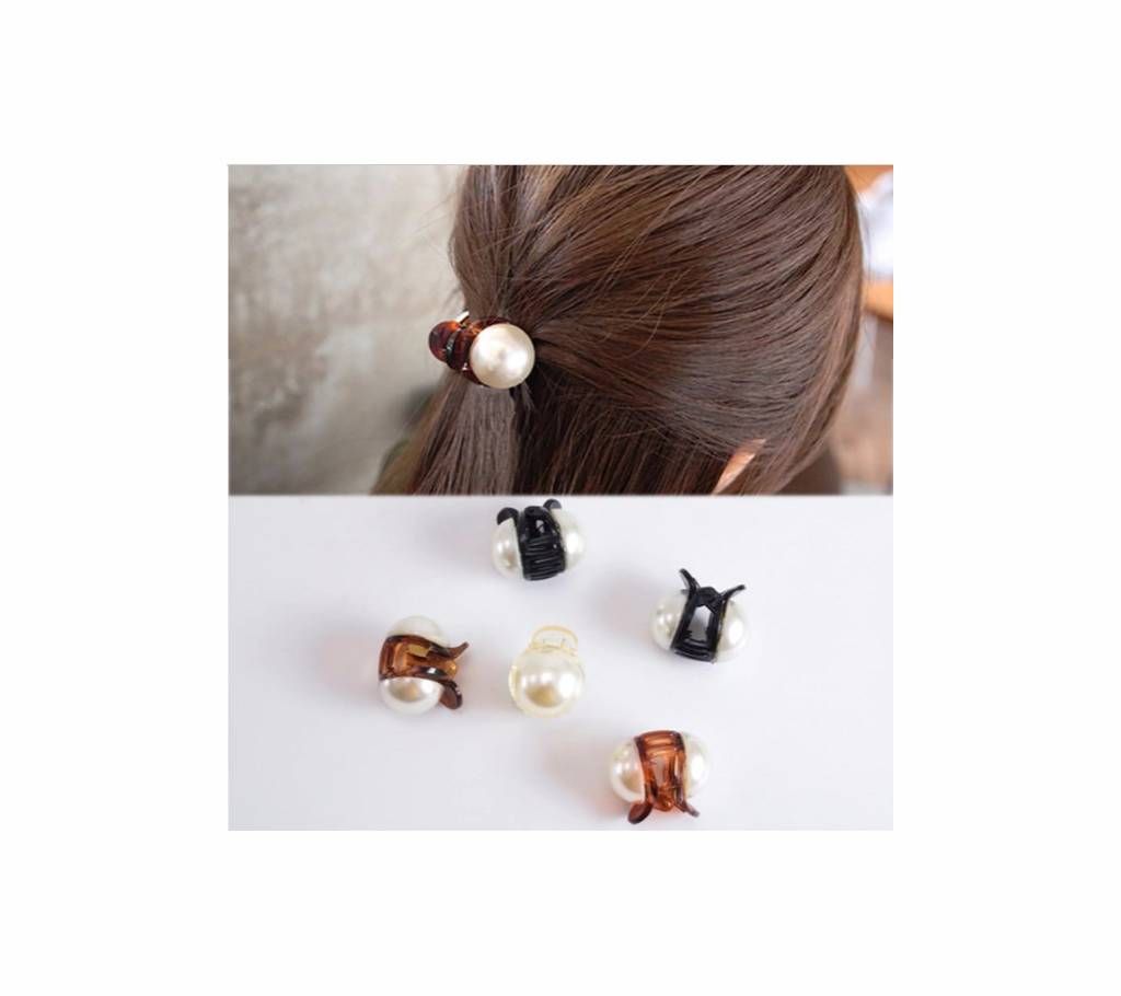 Mini 1Pcs Pearl Hair Claw For Women