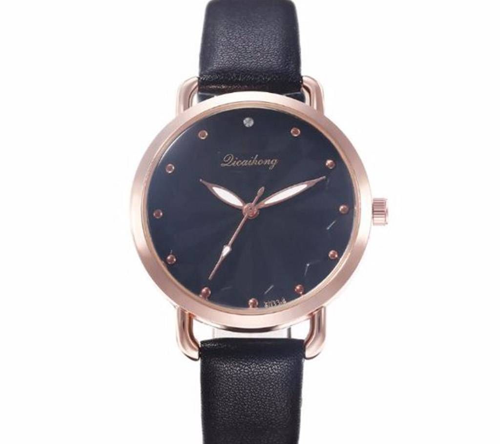 Leather Creative Leaf Fashion Belt Quartz Watch For Women