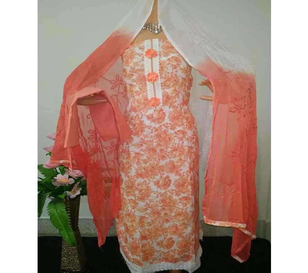 Unstitched Deshi Cotton 3pcs - 003 - NHF