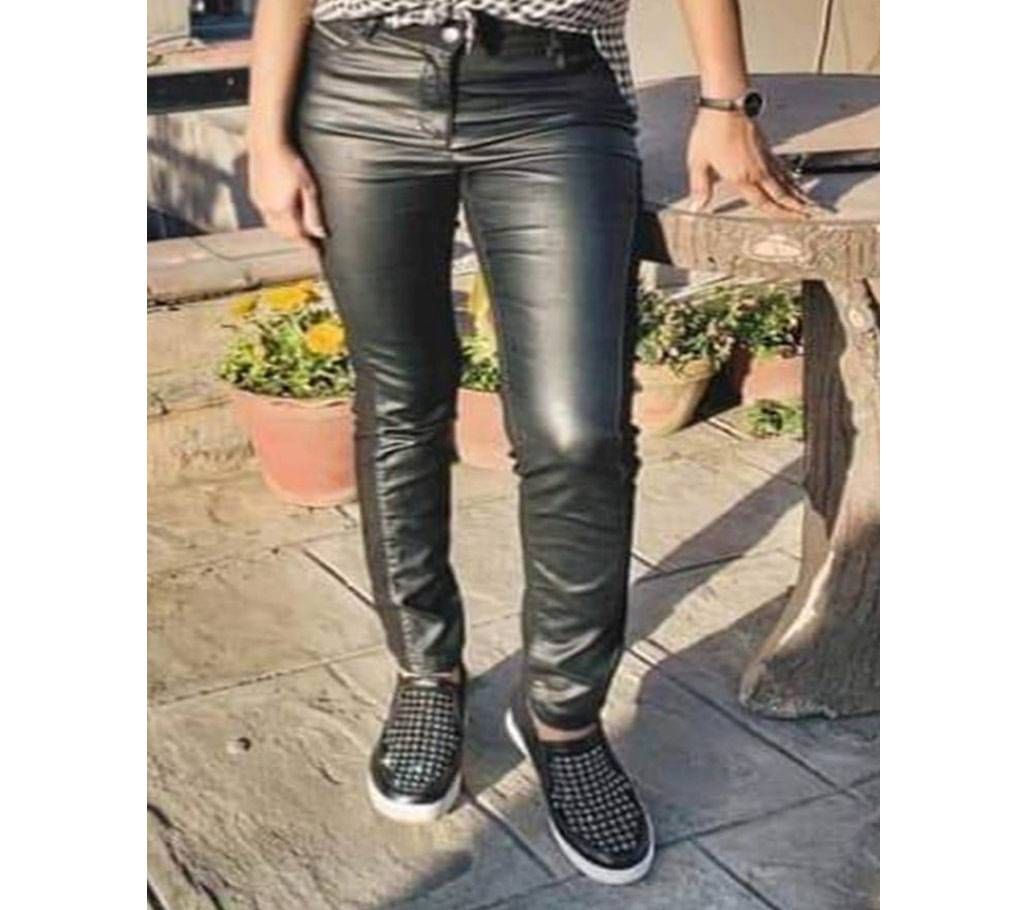 Black Leather Pant for Ladies