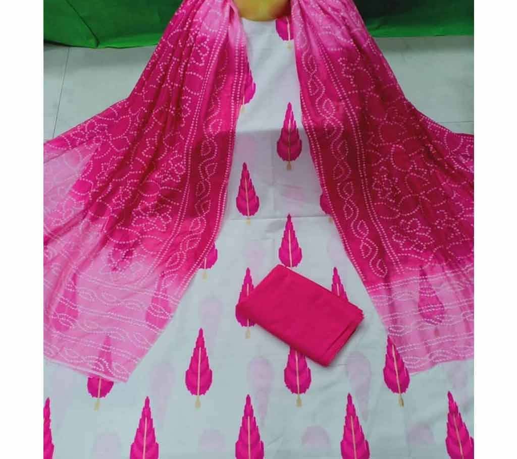 Unstitched Joypuri Cotton 3piece JCS002