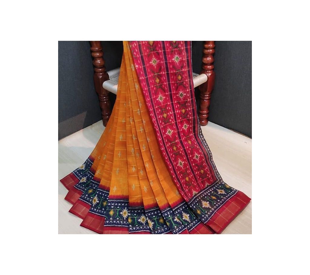 Indian Cotton Ikkat Print Saree 22
