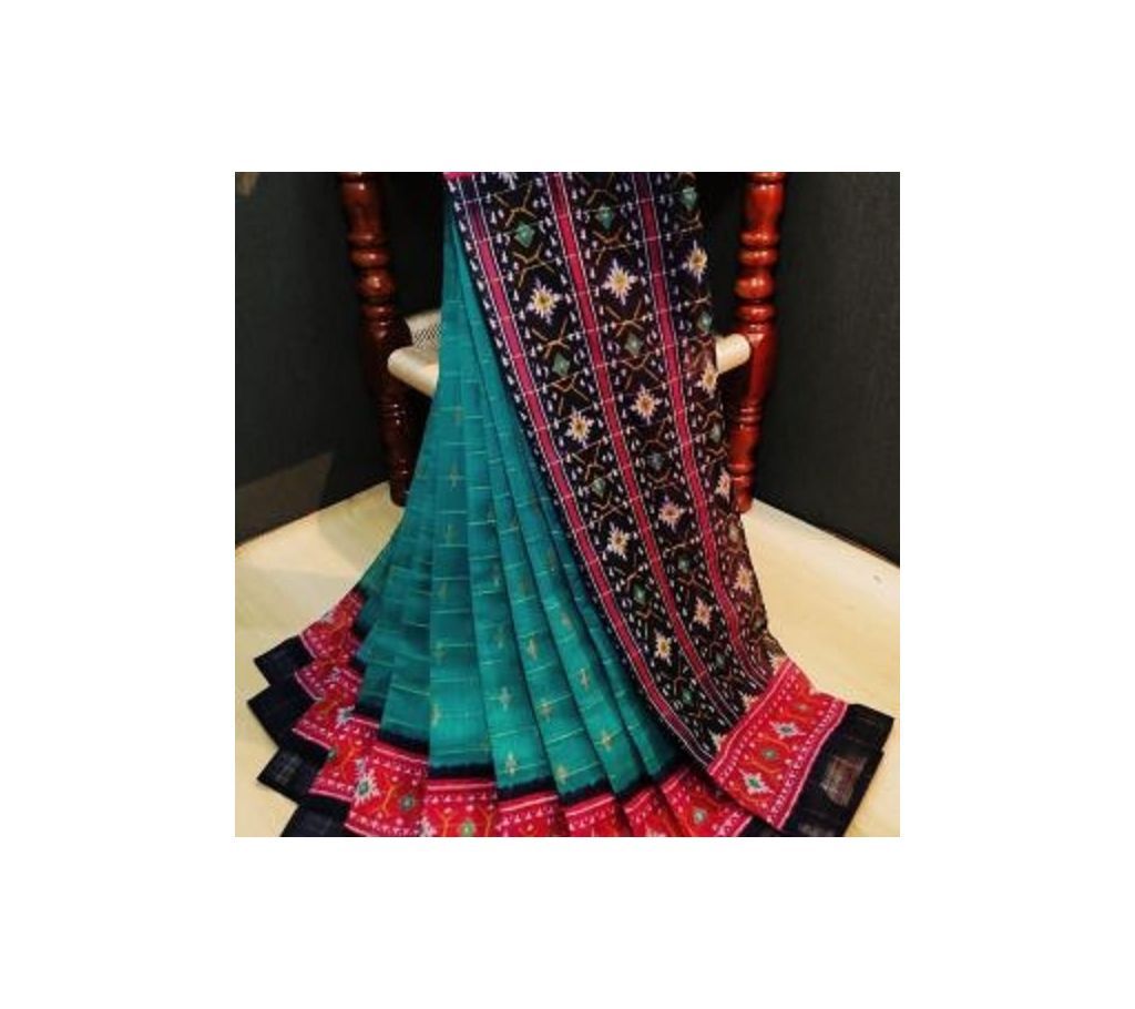 Indian Cotton Ikkat Print Saree 3