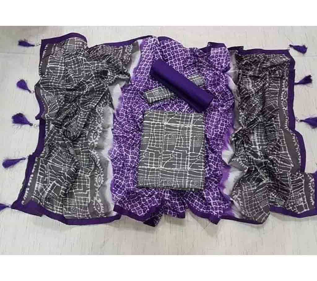 Bexi Voil Leach Vegetable Batik Three Piece For Women-20