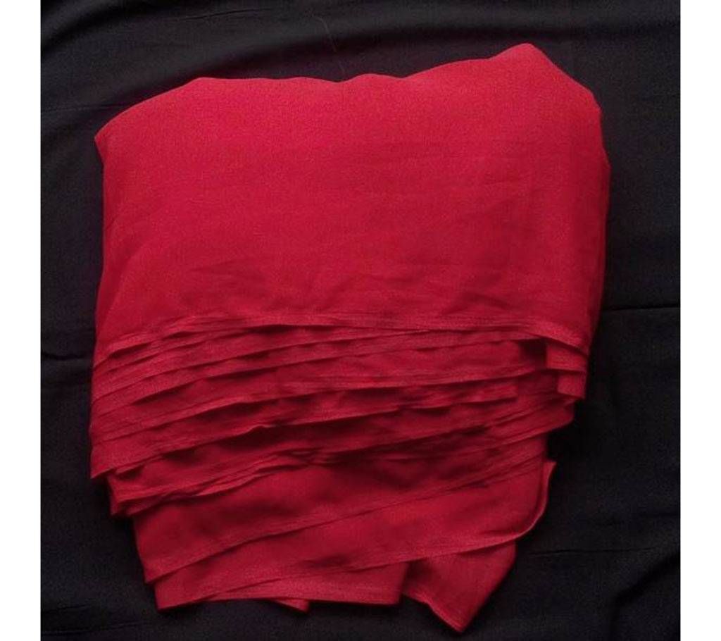 Indian Weightless Georgette - 1 Yard (Red Brown)