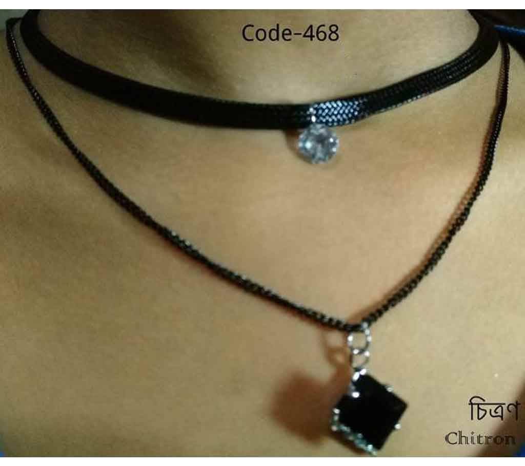 Antique Metal Locket kam Necklace