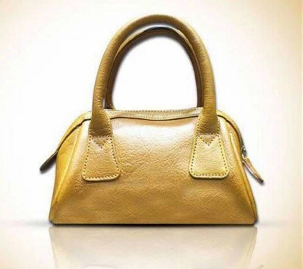 Ladies Yellow Color Handbag