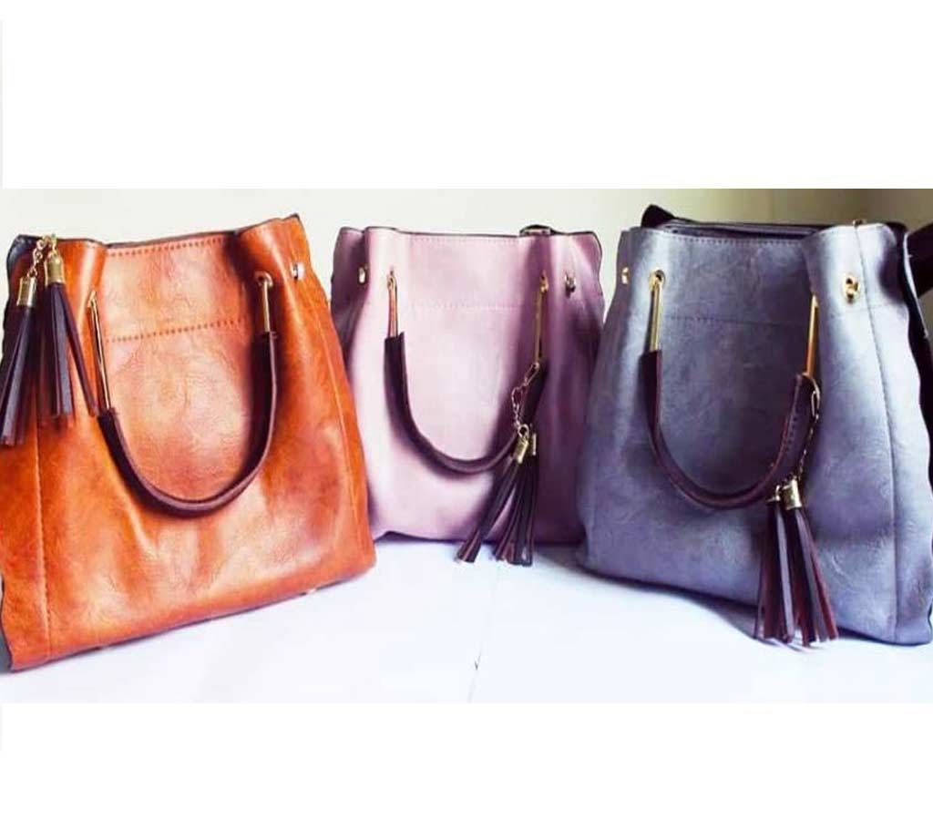 Ladies PU Leather Hand Bag - 1 Pcs