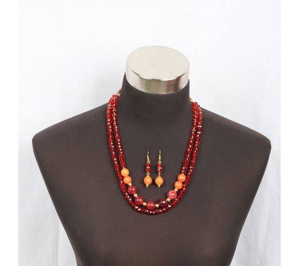 Heavy Cutting Marble Stone Necklace
