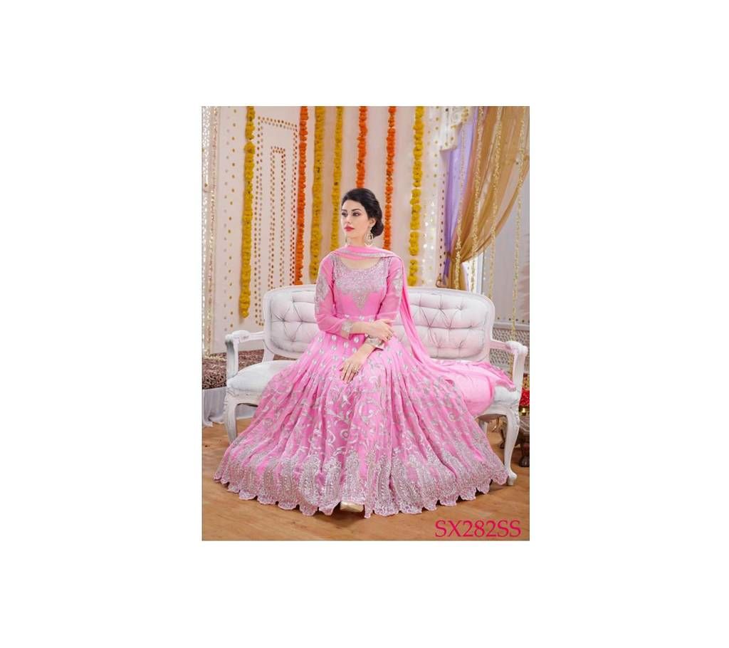 Unstitched Embroidered Georgette Gown ( Copy)